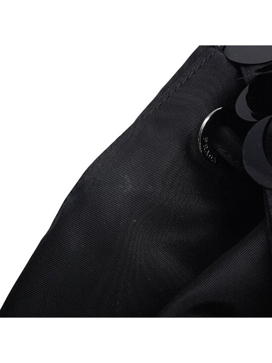 Prada Backpack Nylon Sequin Black